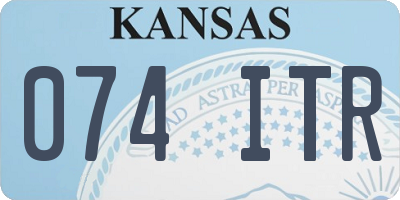 KS license plate 074ITR
