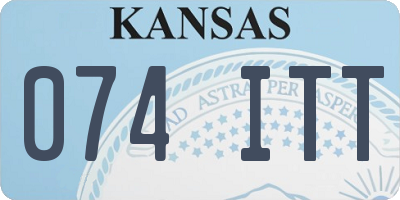 KS license plate 074ITT