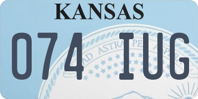 KS license plate 074IUG