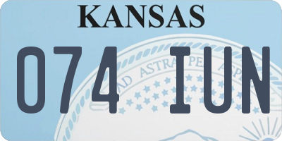 KS license plate 074IUN