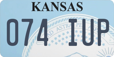 KS license plate 074IUP