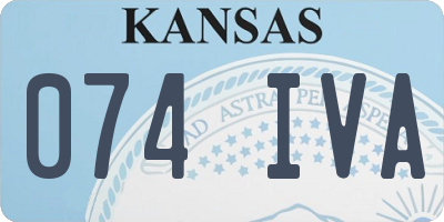 KS license plate 074IVA