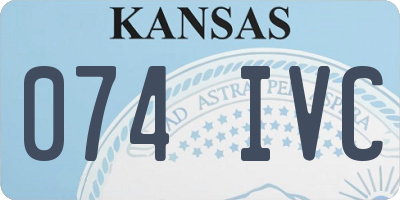 KS license plate 074IVC