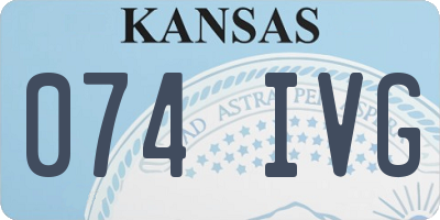 KS license plate 074IVG