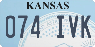 KS license plate 074IVK