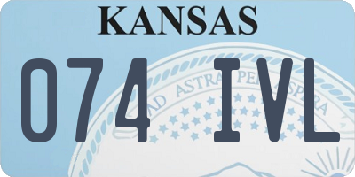 KS license plate 074IVL
