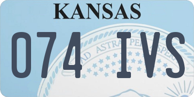 KS license plate 074IVS
