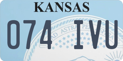 KS license plate 074IVU