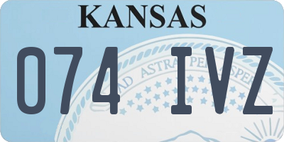 KS license plate 074IVZ