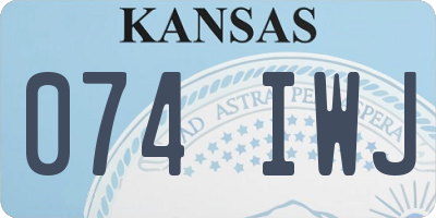 KS license plate 074IWJ