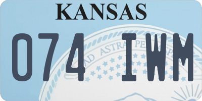 KS license plate 074IWM
