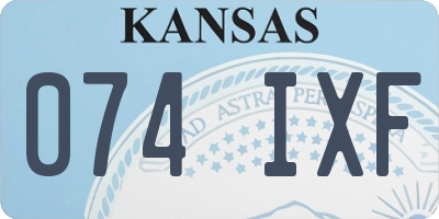 KS license plate 074IXF