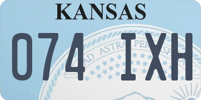 KS license plate 074IXH