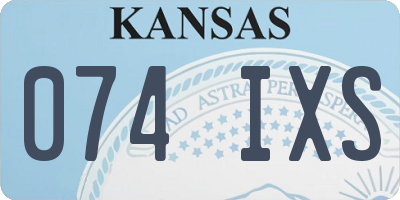 KS license plate 074IXS