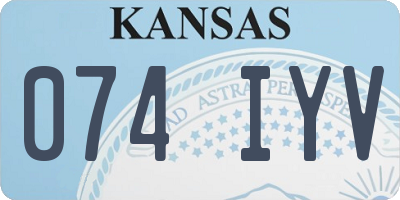 KS license plate 074IYV