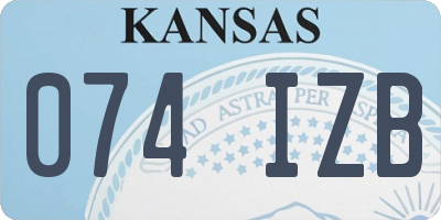 KS license plate 074IZB