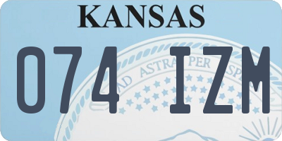 KS license plate 074IZM