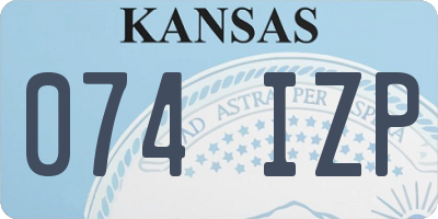 KS license plate 074IZP