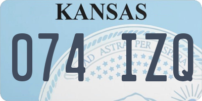 KS license plate 074IZQ