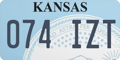 KS license plate 074IZT
