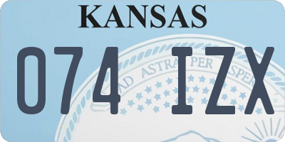 KS license plate 074IZX
