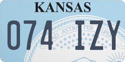 KS license plate 074IZY