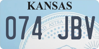 KS license plate 074JBV