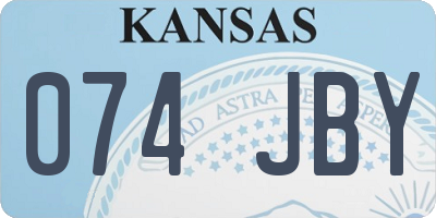 KS license plate 074JBY