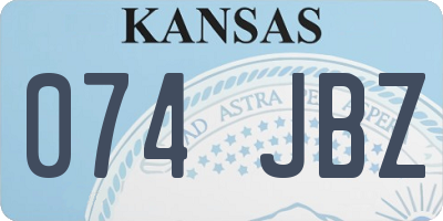 KS license plate 074JBZ