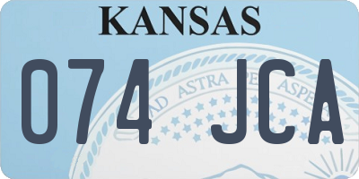 KS license plate 074JCA