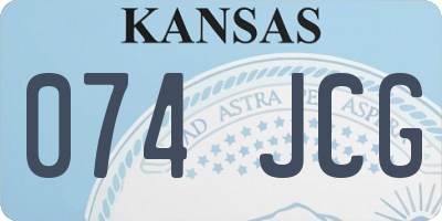 KS license plate 074JCG