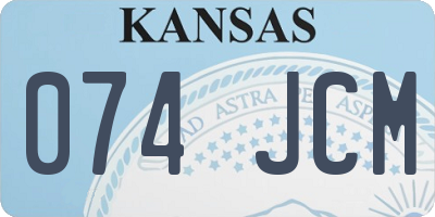 KS license plate 074JCM