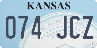 KS license plate 074JCZ