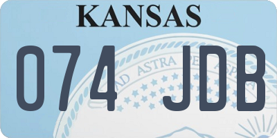 KS license plate 074JDB