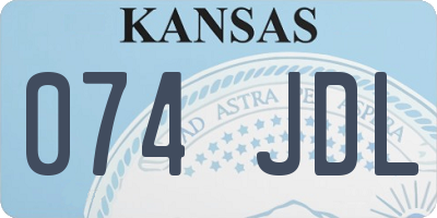 KS license plate 074JDL