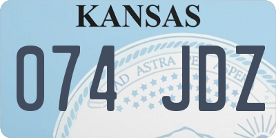 KS license plate 074JDZ