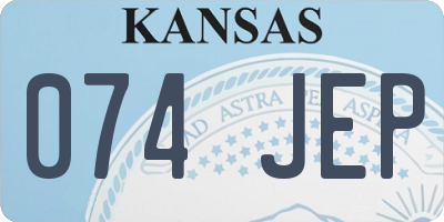 KS license plate 074JEP