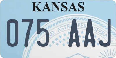 KS license plate 075AAJ