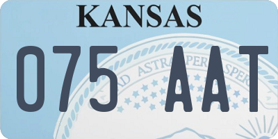 KS license plate 075AAT