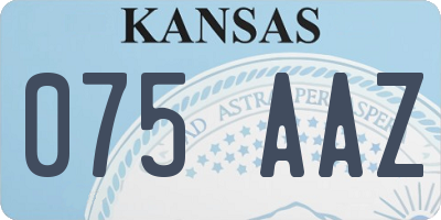 KS license plate 075AAZ