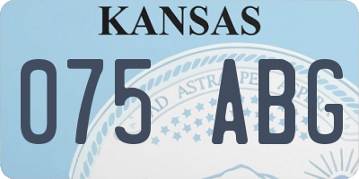 KS license plate 075ABG