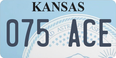 KS license plate 075ACE