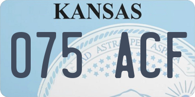 KS license plate 075ACF