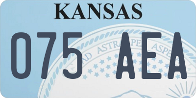 KS license plate 075AEA