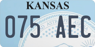 KS license plate 075AEC