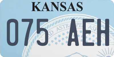 KS license plate 075AEH