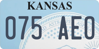 KS license plate 075AEO