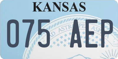 KS license plate 075AEP