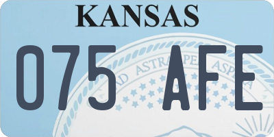 KS license plate 075AFE