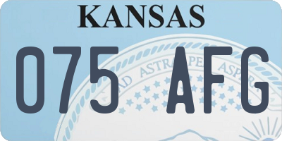 KS license plate 075AFG